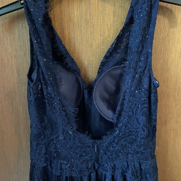 Sherri hill navy lace gown - Picture 6 of 8